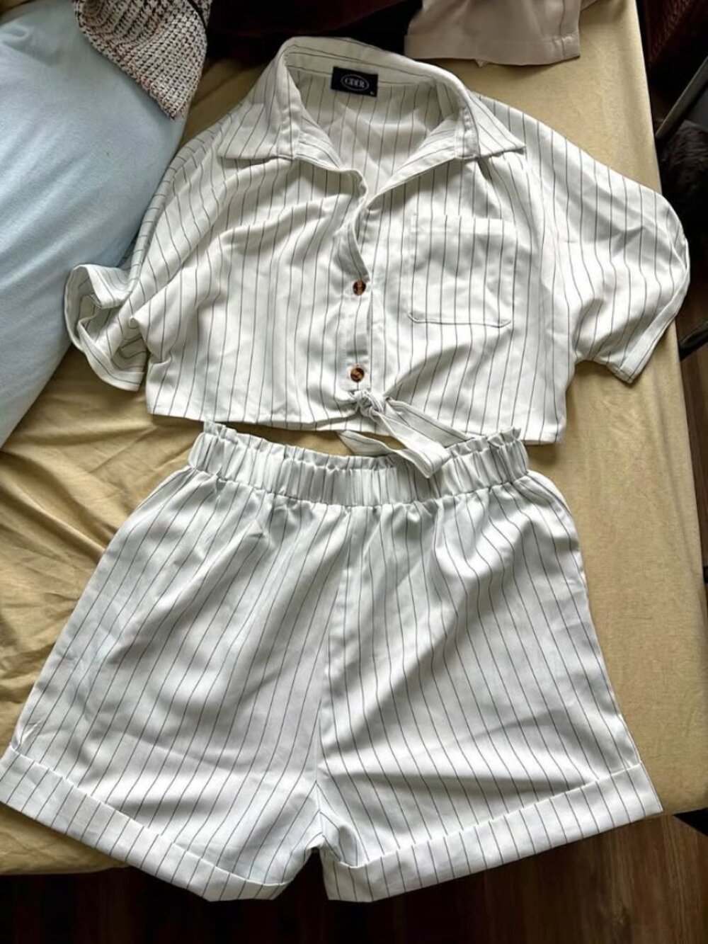 Pinstripe Cider matching summer set XL